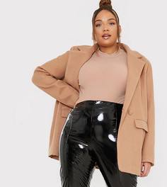 Черные виниловые леггинсы In The Style Plus x Lorna Luxe-Черный