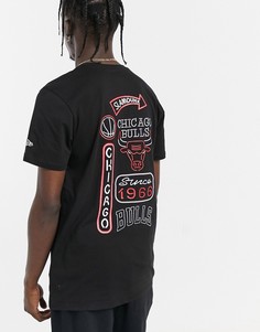 Черная футболка с принтом New Era NBA Chicago Bulls-Черный