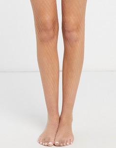 Кремовые сетчатые колготки Pretty Polly-Кремовый