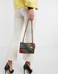 Разноцветная мини-сумка через плечо в полоску Kurt Geiger London Kensington-Мульти
