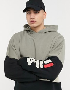 Бежевый худи в стиле колор-блок Fila Winn