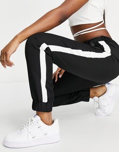 Черно-белые тканевые джоггеры с полосками по бокам ASOS DESIGN Hourglass-Многоцветный