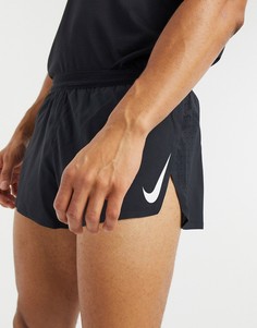 Черные шорты для бега длиной 2 дюйма Nike Running AeroSwift Stride-Черный