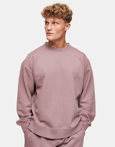 Сиреневый oversized-свитшот от комплекта с выбеленным эффектом Topman-Фиолетовый