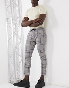 Черно-фиолетовые джоггеры в клетку Topman-Черный