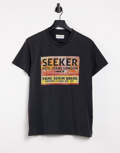 Футболка Pepe Jeans Seeker-Черный цвет