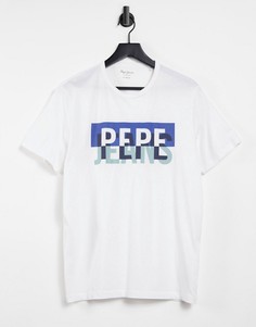 Футболка узкого кроя Pepe Jeans Poplar-Белый