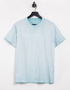 Футболка классического кроя Pepe Jeans West Sir-Голубой