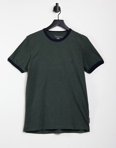 Базовая футболка темно-зеленого цвета French Connection-Зеленый цвет