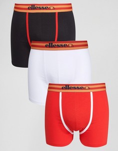 Комплект из 3 пар полосатых боксеров-брифов Ellesse-Черный
