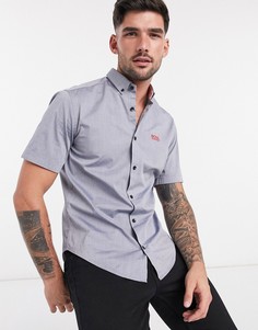 Рубашка классического кроя с длинными рукавами BOSS Athleisure-Голубой