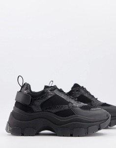 Черные кроссовки на толстой подошве RAID Malibu-Черный цвет
