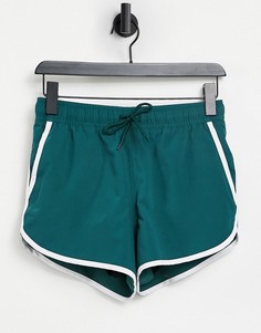 Темно-зеленые шорты для плавания ASOS DESIGN-Зеленый цвет