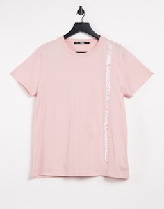 Розовая футболка с логотипом Karl Lagerfeld Athleisure-Розовый цвет