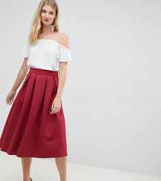 Юбка миди для выпускного ASOS DESIGN Tall-Красный