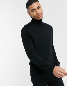 Черная водолазка Moss London-Черный