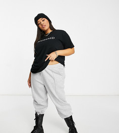 Черная футболка с надписью "Empowered" ASOS DESIGN Curve-Черный