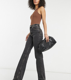 Черные выбеленные джинсы прямого кроя с классической талией в стиле 90-х ASOS DESIGN Tall-Черный цвет