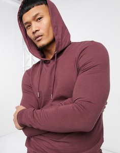 Красный обтягивающий худи из органического хлопка ASOS DESIGN