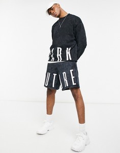 Черный выбеленный oversized-свитшот от комплекта ASOS Dark Future-Черный цвет