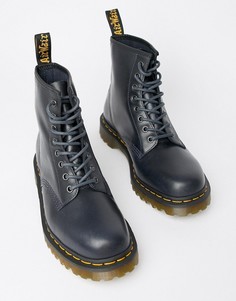 Темно-синие ботинки с 8 парами люверсов Dr.Martens 1460-Темно-синий