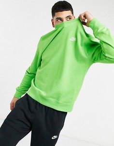 Зеленый свитшот с круглым вырезом Nike Club-Зеленый цвет