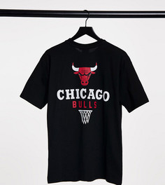 Черная футболка с принтом New Era NBA Chicago Bulls эксклюзивно для ASOS-Черный