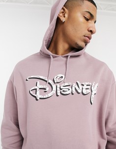Удлиненный худи фиолетового цвета в стиле oversized ASOS DESIGN Disney-Фиолетовый