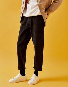 Черные выбеленные свободные джинсы Topman-Черный