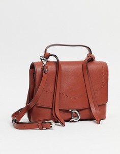 Коричневый кожаный рюкзак-трансформер Rebecca Minkoff-Коричневый цвет