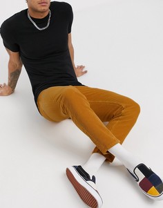 Горчичные классические джинсы из неэластичного вельвета ASOS DESIGN-Многоцветный