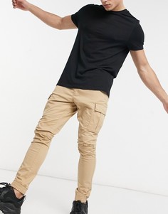 Бежевые брюки карго в стиле милитари Soul Star-Светло-коричневый