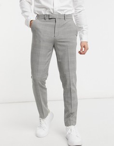 Серые брюки в клетку Burton Menswear-Темно-синий