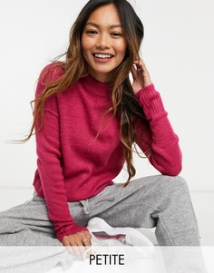 Розовый джемпер с высоким воротником и декоративными швами Vero Moda Petite-Розовый цвет