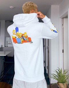 Худи белого цвета с принтом на спине Vans X The Simpsons-Белый