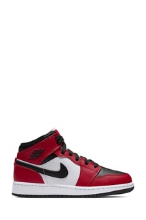 Кроссовки Nike Air Jordan 1 Mid Chicago Black Toe GS