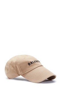 Бежевая кепка с логотипом Balenciaga