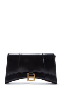 Сумка из черной гладкой кожи Hourglas Balenciaga