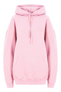 Розовое худи с логотипом Balenciaga