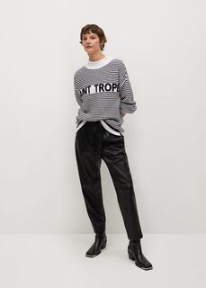 Полосатый джемпер с хлопком - Tropez Mango