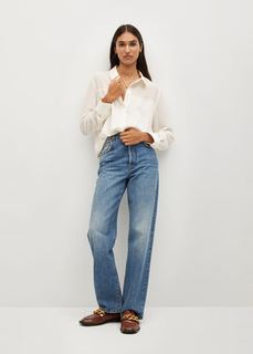 Рубашка с атласной вставкой - Bima Mango