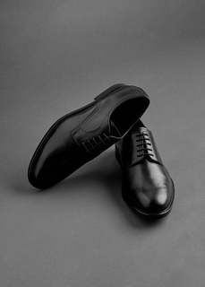 Кожаные туфли блюхеры черного цвета - Madrid Mango