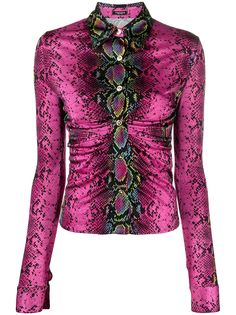 Versace рубашка со змеиным принтом