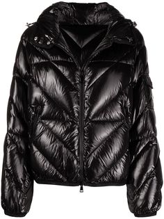 Moncler стеганая куртка Brouel с узором шеврон