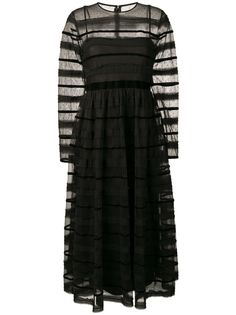 RED Valentino платье из тюля в полоску