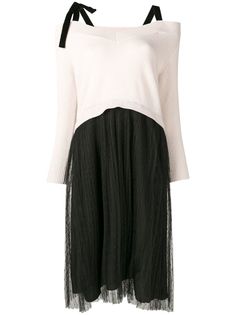 RED Valentino платье с V-образным вырезом