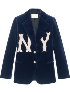 Gucci пиджак с вышивкой NY