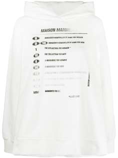 MM6 Maison Margiela худи с логотипом и разрезами