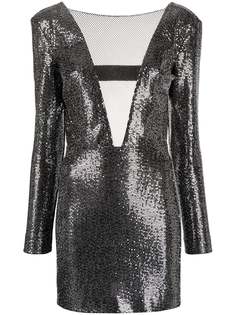 Just Cavalli платье мини с эффектом металлик