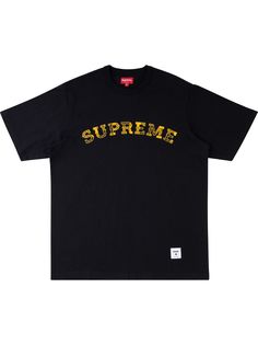 Supreme футболка с аппликацией в клетку